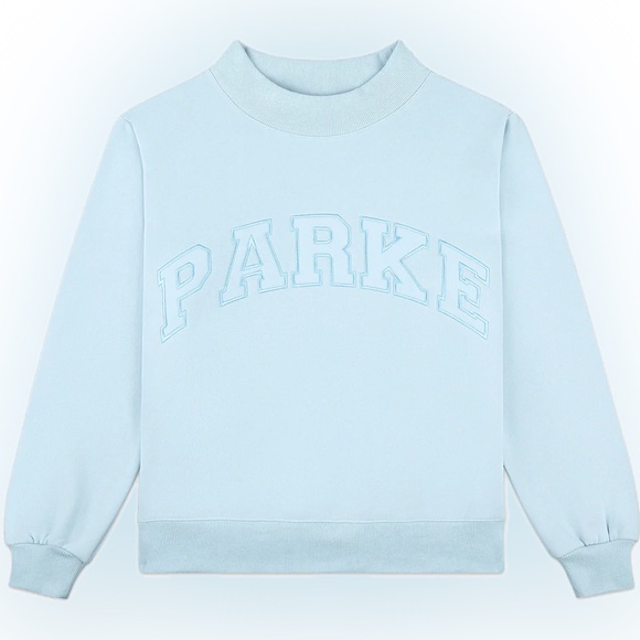 Parke Monochrome Varsity Mockneck & Unisex Sweats Set in Ice - Picture 6 of 12